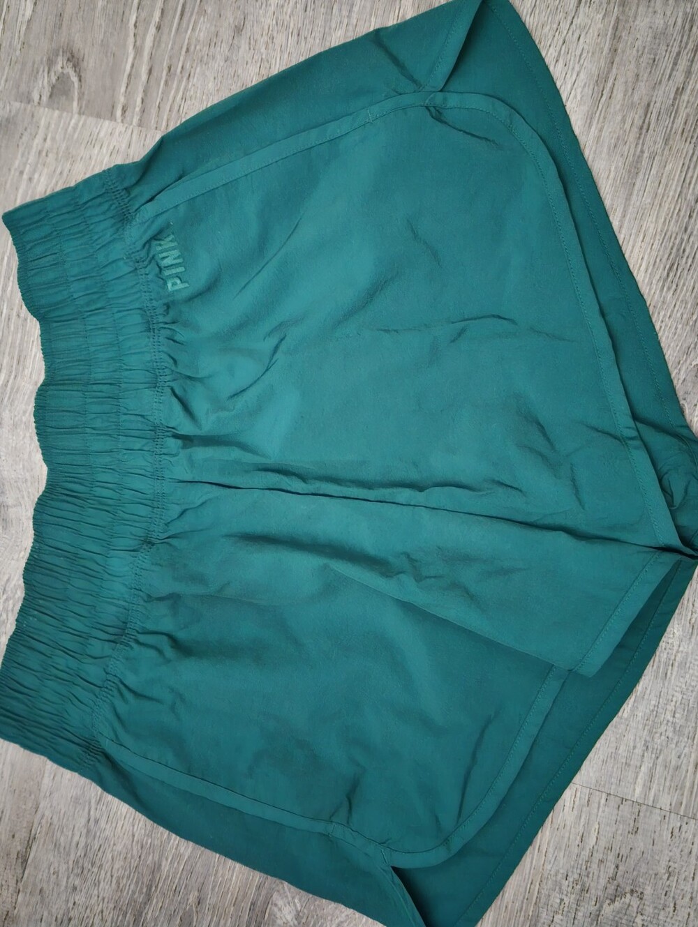 PINK Victoria’s Secret Green High Waisted Running Shorts Track Athleisure S